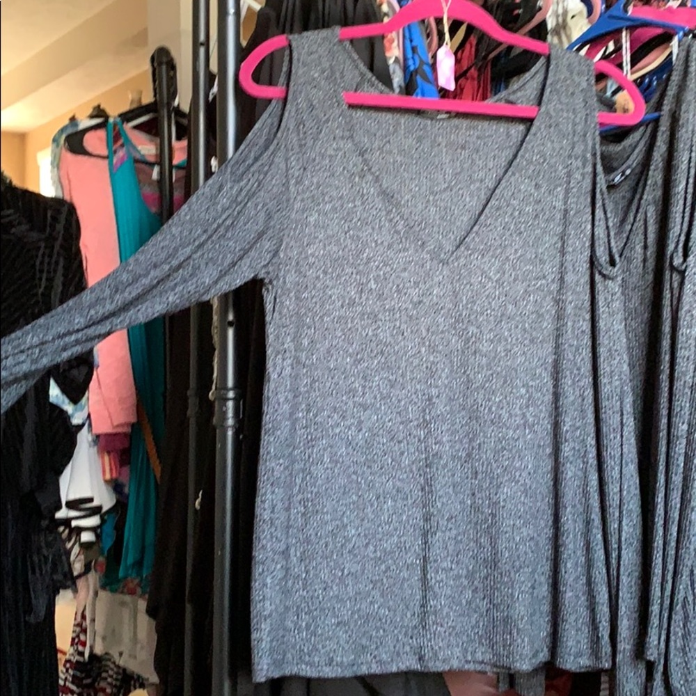 Cold Shoulder, Long Sleeved Top